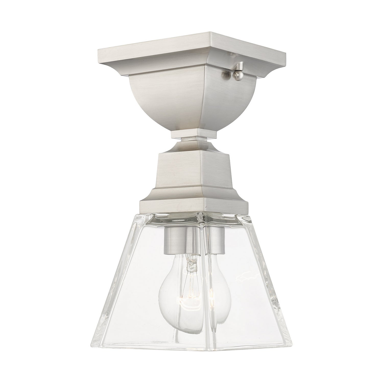 Livex Lighting - 45562-91 - One Light Flush Mount - Mission - Brushed Nickel