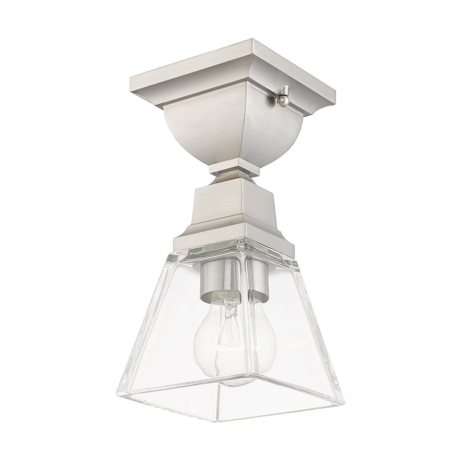 Livex Lighting - 45562-91 - One Light Flush Mount - Mission - Brushed Nickel