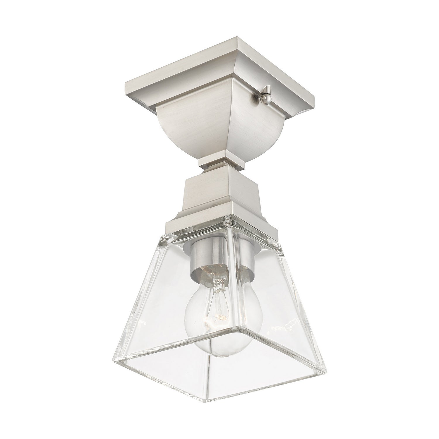 Livex Lighting - 45562-91 - One Light Flush Mount - Mission - Brushed Nickel