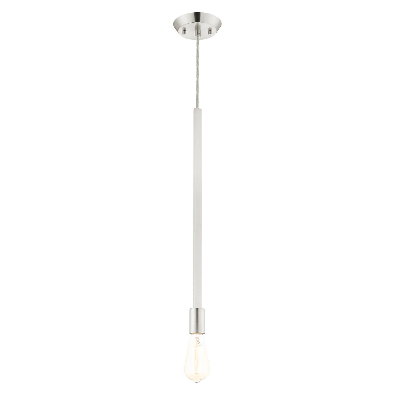 Livex Lighting - 45831-91 - One Light Pendant - Prague - Brushed Nickel
