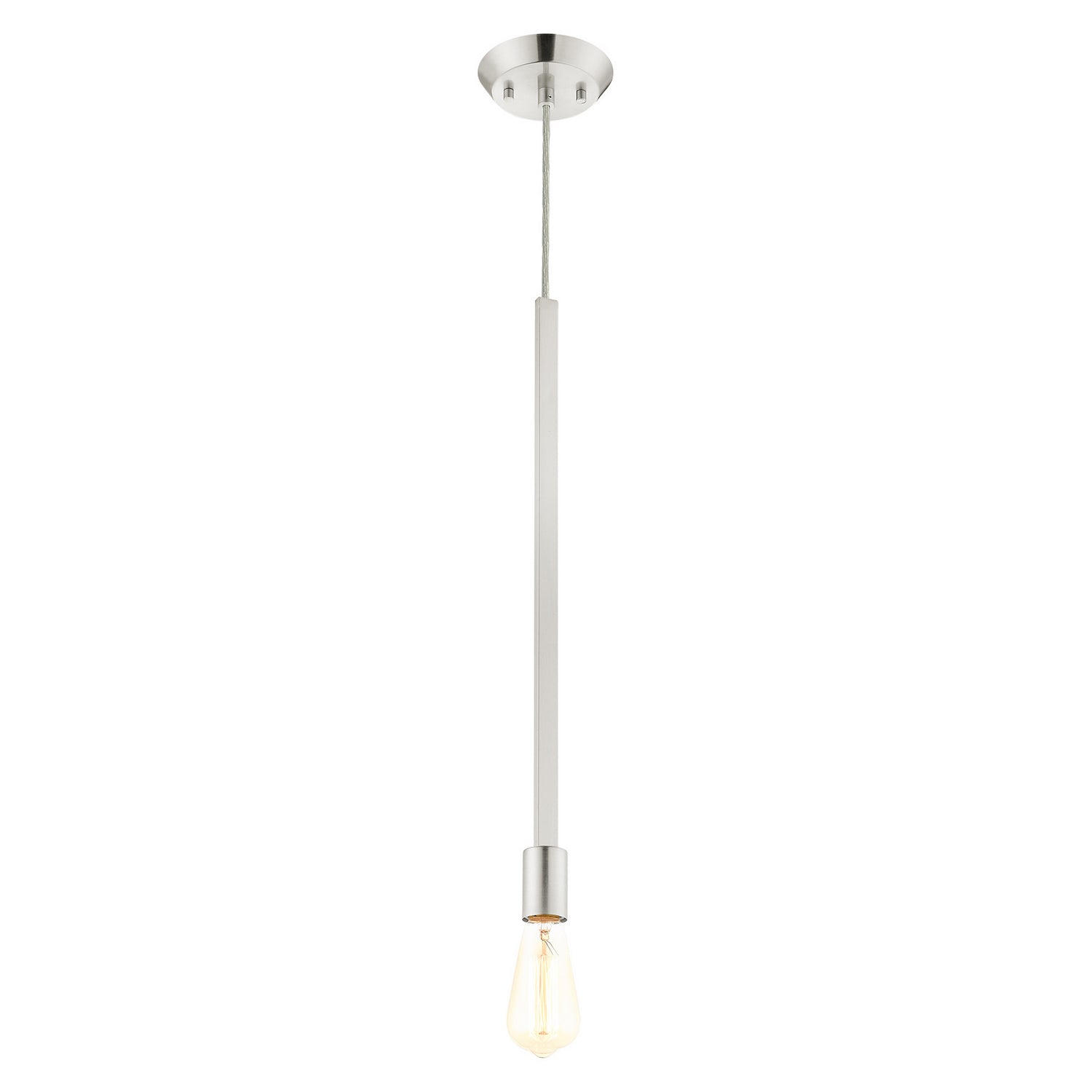 Livex Lighting - 45831-91 - One Light Pendant - Prague - Brushed Nickel