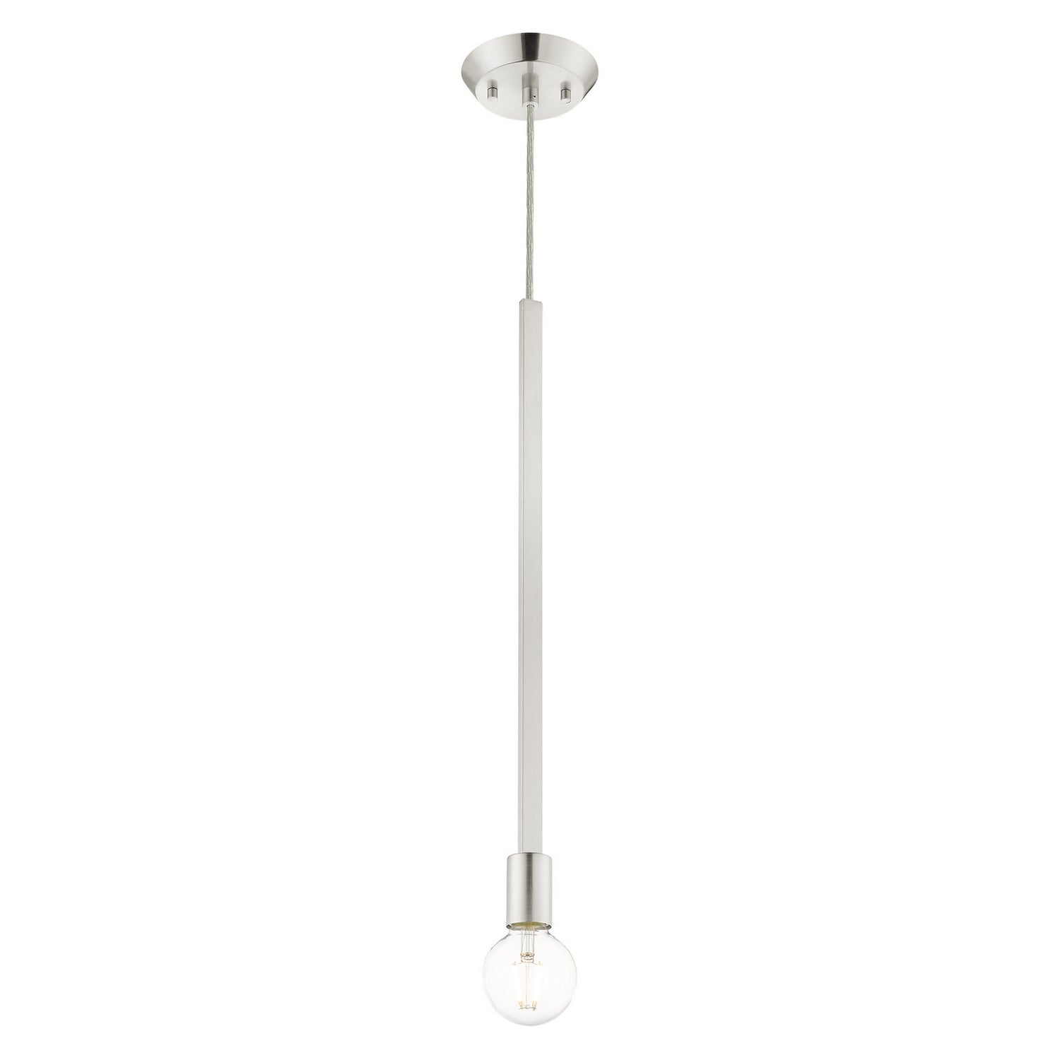Livex Lighting - 45831-91 - One Light Pendant - Prague - Brushed Nickel
