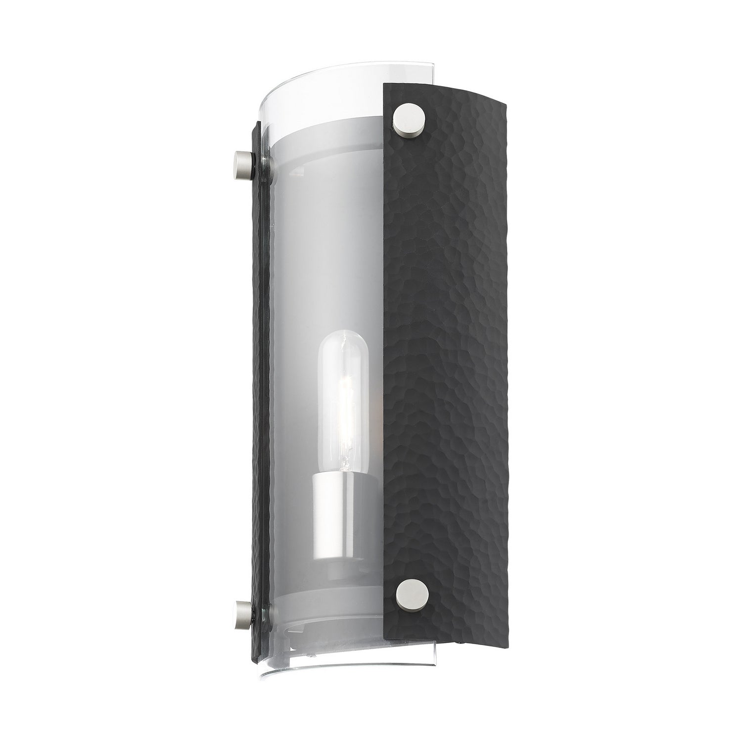 Livex Lighting - 45990-04 - One Light Wall Sconce - Barcelona - Black w/ Brushed Nickels