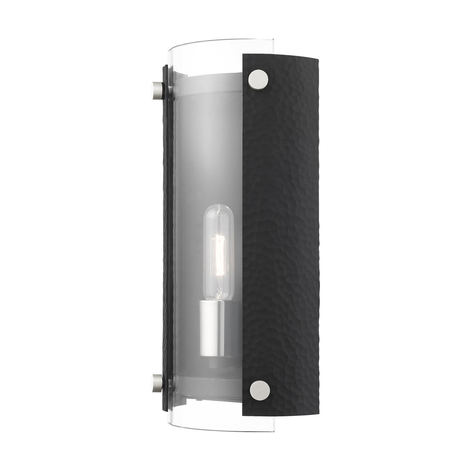 Livex Lighting - 45990-04 - One Light Wall Sconce - Barcelona - Black w/ Brushed Nickels