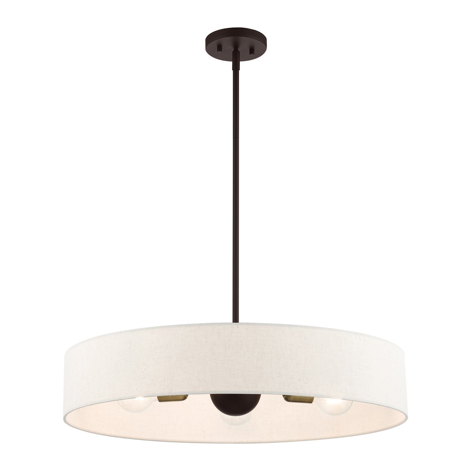 Livex Lighting - 46035-07 - Five Light Pendant - Venlo - Bronze w/ Antique Brasss