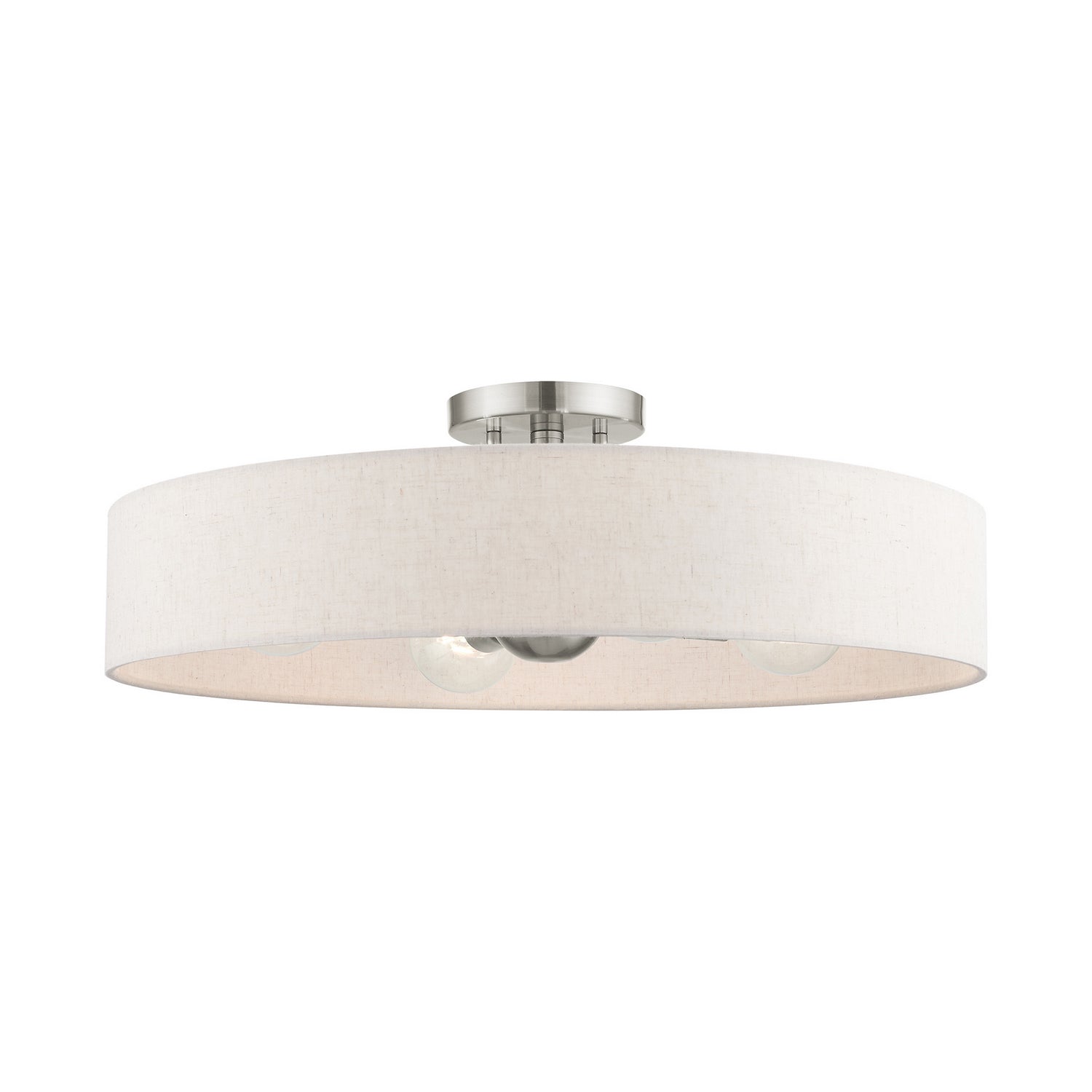 Livex Lighting - 46038-91 - Four Light Semi Flush Mount - Venlo - Brushed Nickel