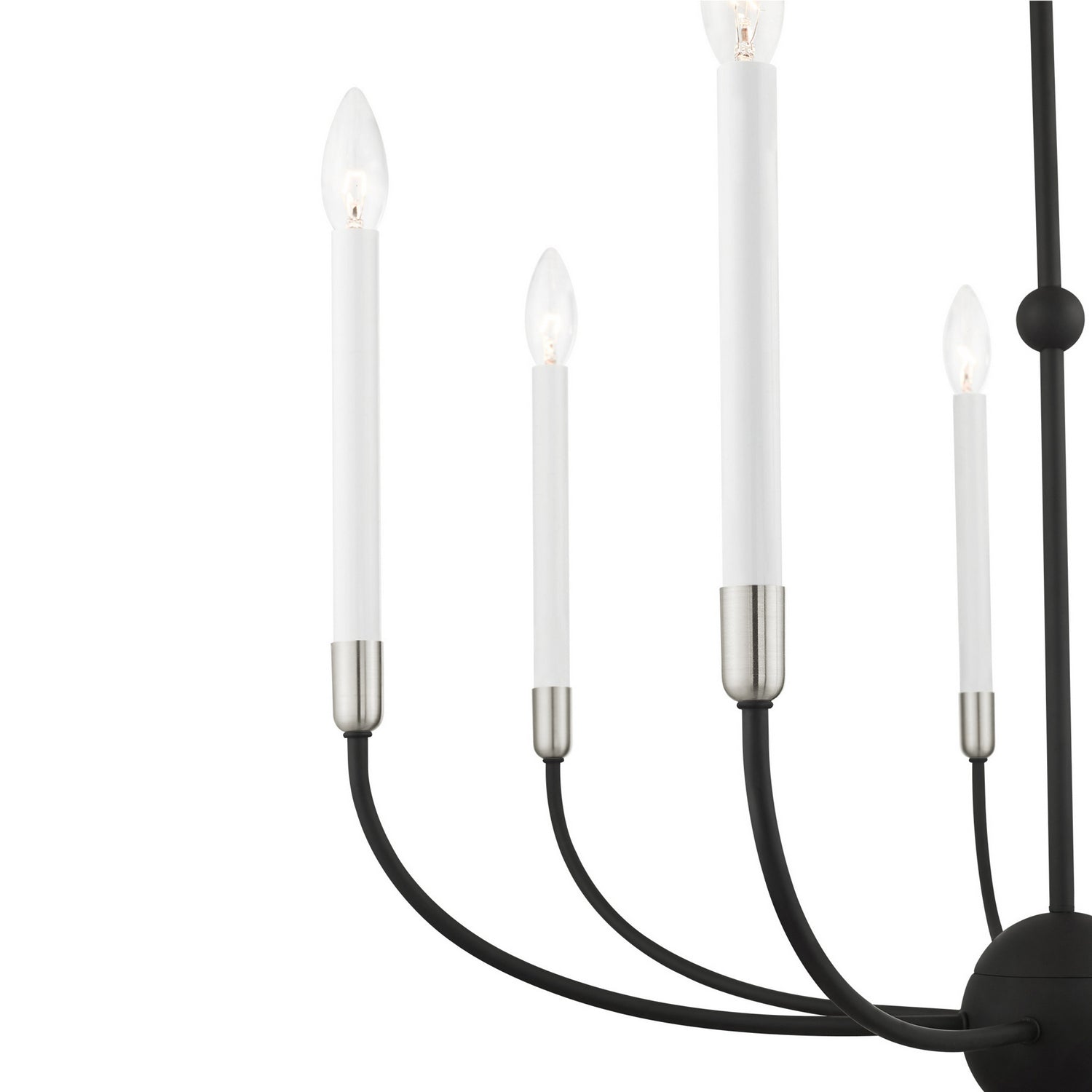 Livex Lighting - 46067-04 - Seven Light Chandelier - Clairmont - Black w/ Brushed Nickels
