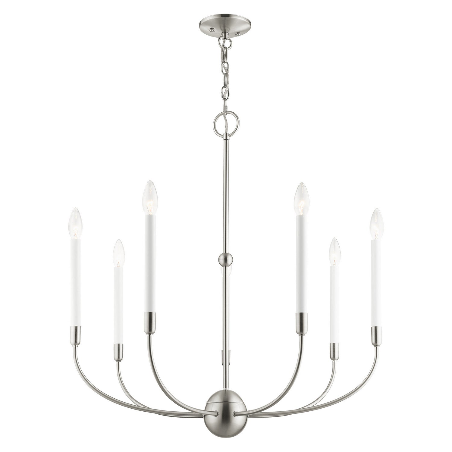 Livex Lighting - 46067-91 - Seven Light Chandelier - Clairmont - Brushed Nickel