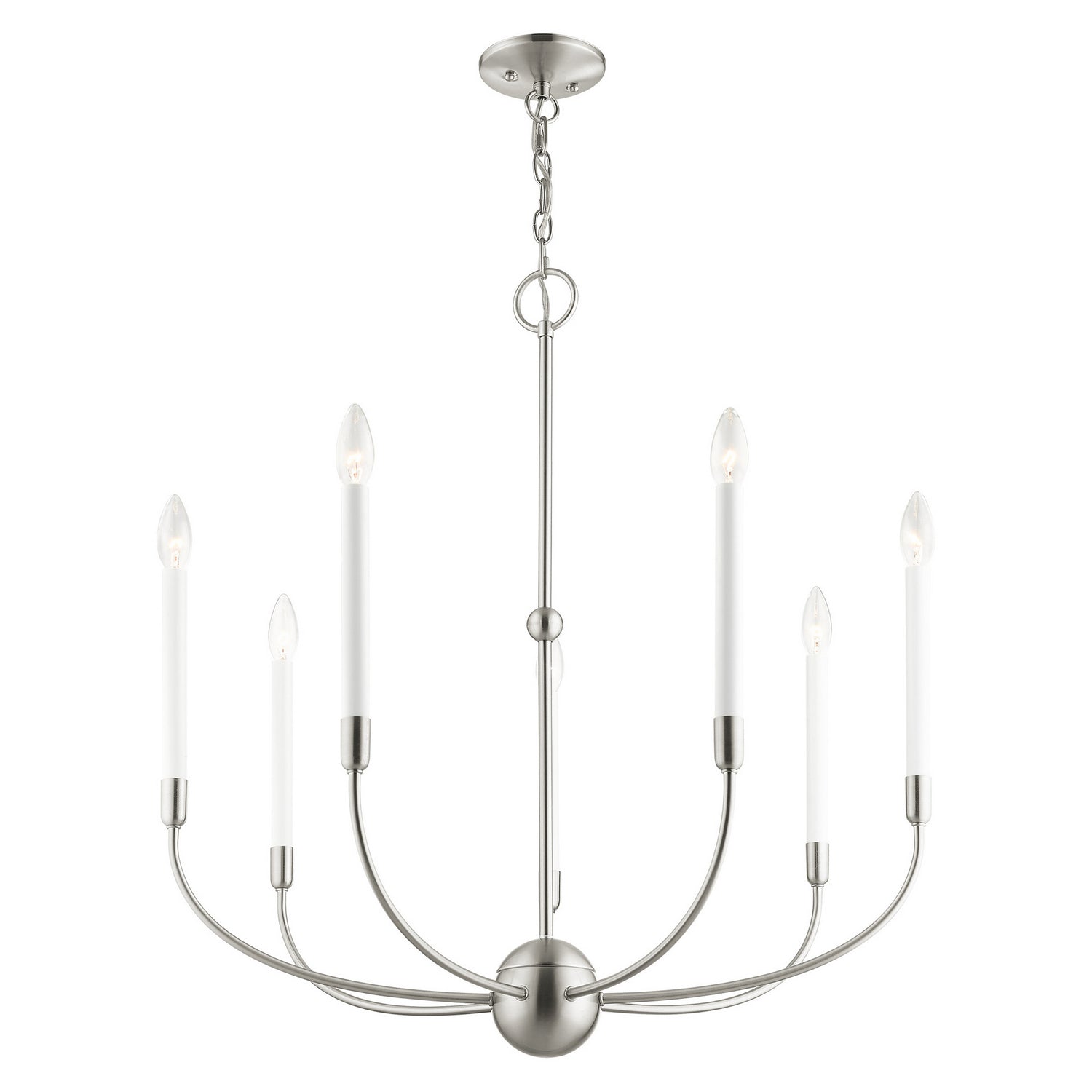 Livex Lighting - 46067-91 - Seven Light Chandelier - Clairmont - Brushed Nickel