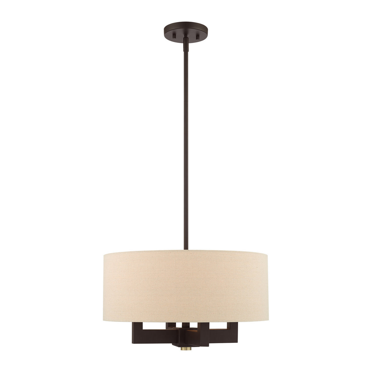 Livex Lighting - 46164-07 - Four Light Chandelier - Cresthaven - Bronze with Antique Brass