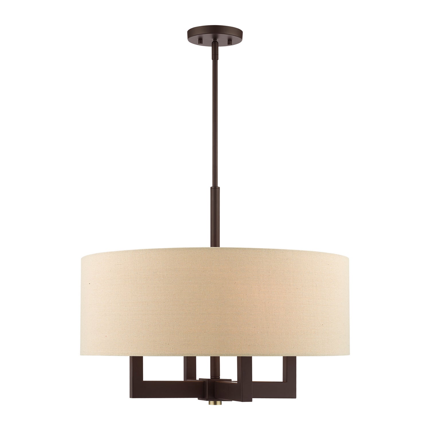 Livex Lighting - 46166-07 - Four Light Chandelier - Cresthaven - Bronze with Antique Brass