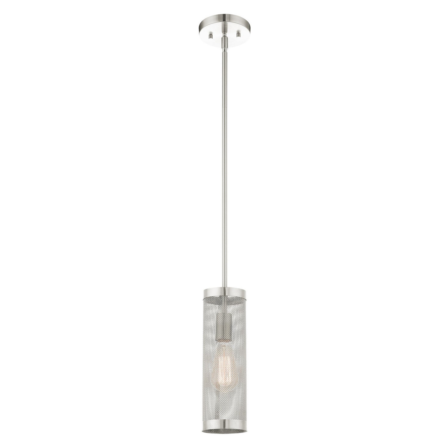 Livex Lighting - 46211-91 - One Light Pendant - Industro - Brushed Nickel