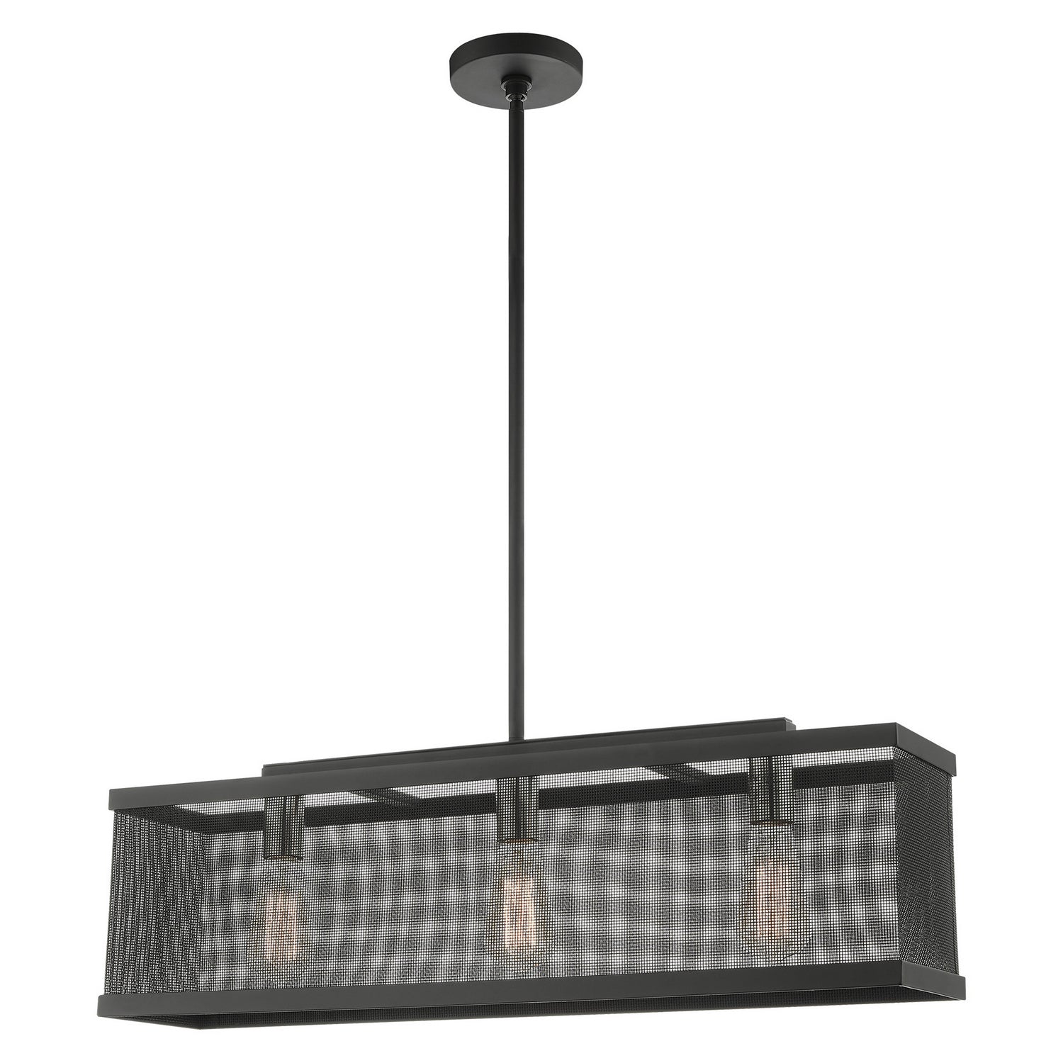 Livex Lighting - 46213-04 - Three Light Chandelier - Industro - Black w/ Brushed Nickels