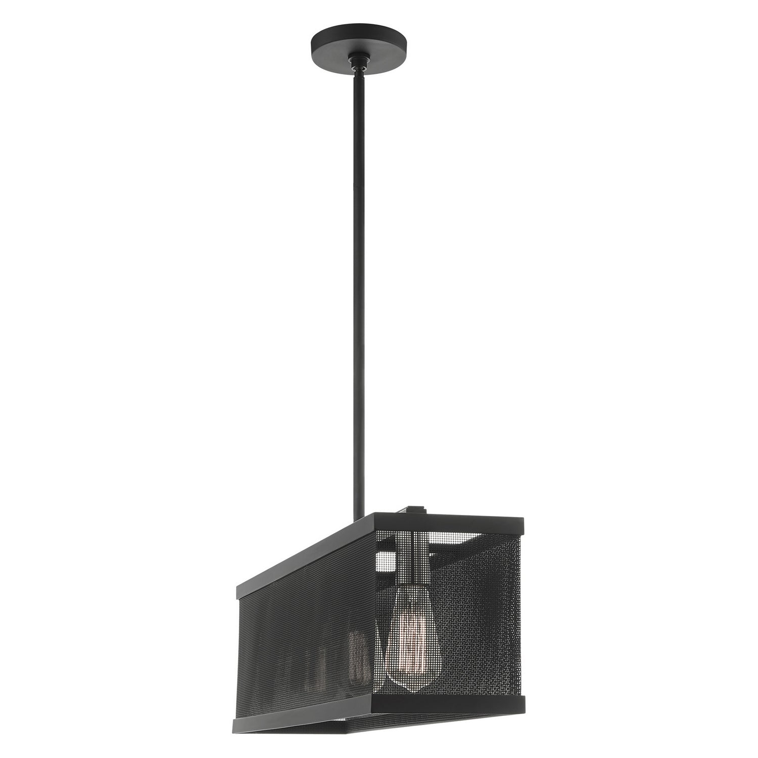 Livex Lighting - 46213-04 - Three Light Chandelier - Industro - Black w/ Brushed Nickels