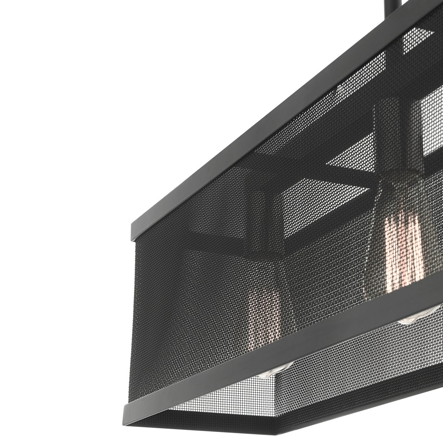 Livex Lighting - 46213-04 - Three Light Chandelier - Industro - Black w/ Brushed Nickels