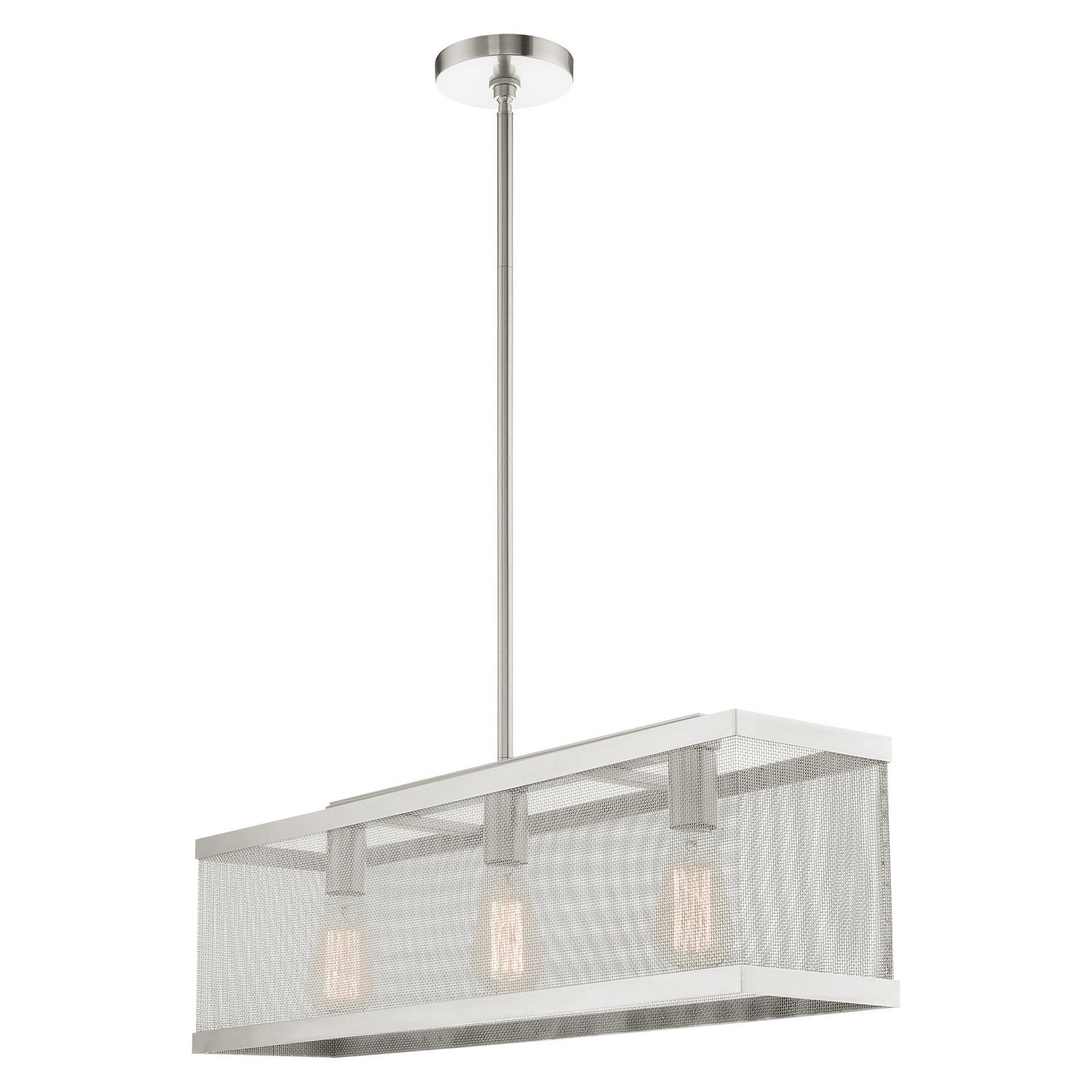 Livex Lighting - 46213-91 - Three Light Chandelier - Industro - Brushed Nickel