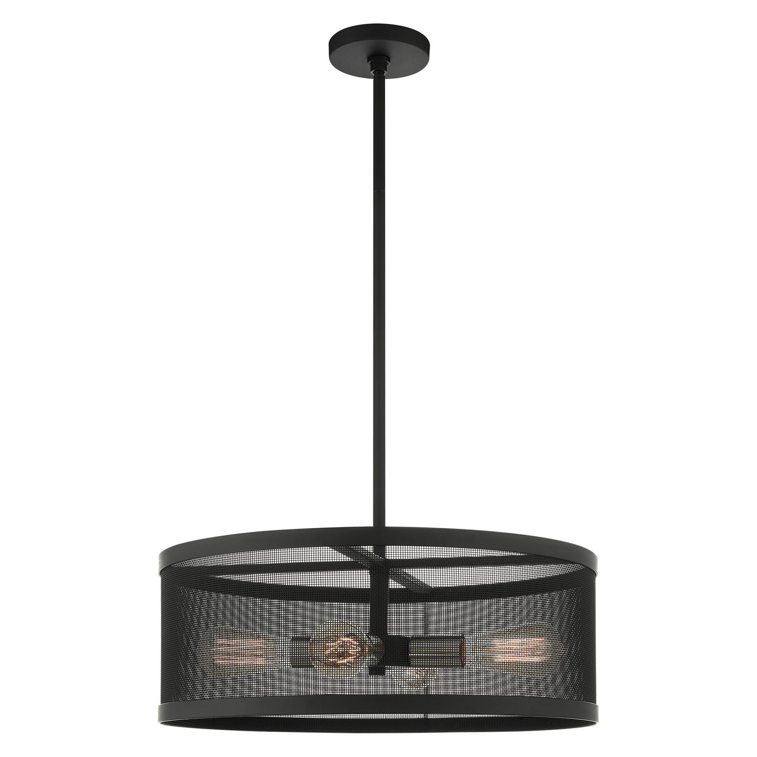 Livex Lighting - 46214-04 - Four Light Chandelier - Industro - Black w/ Brushed Nickels