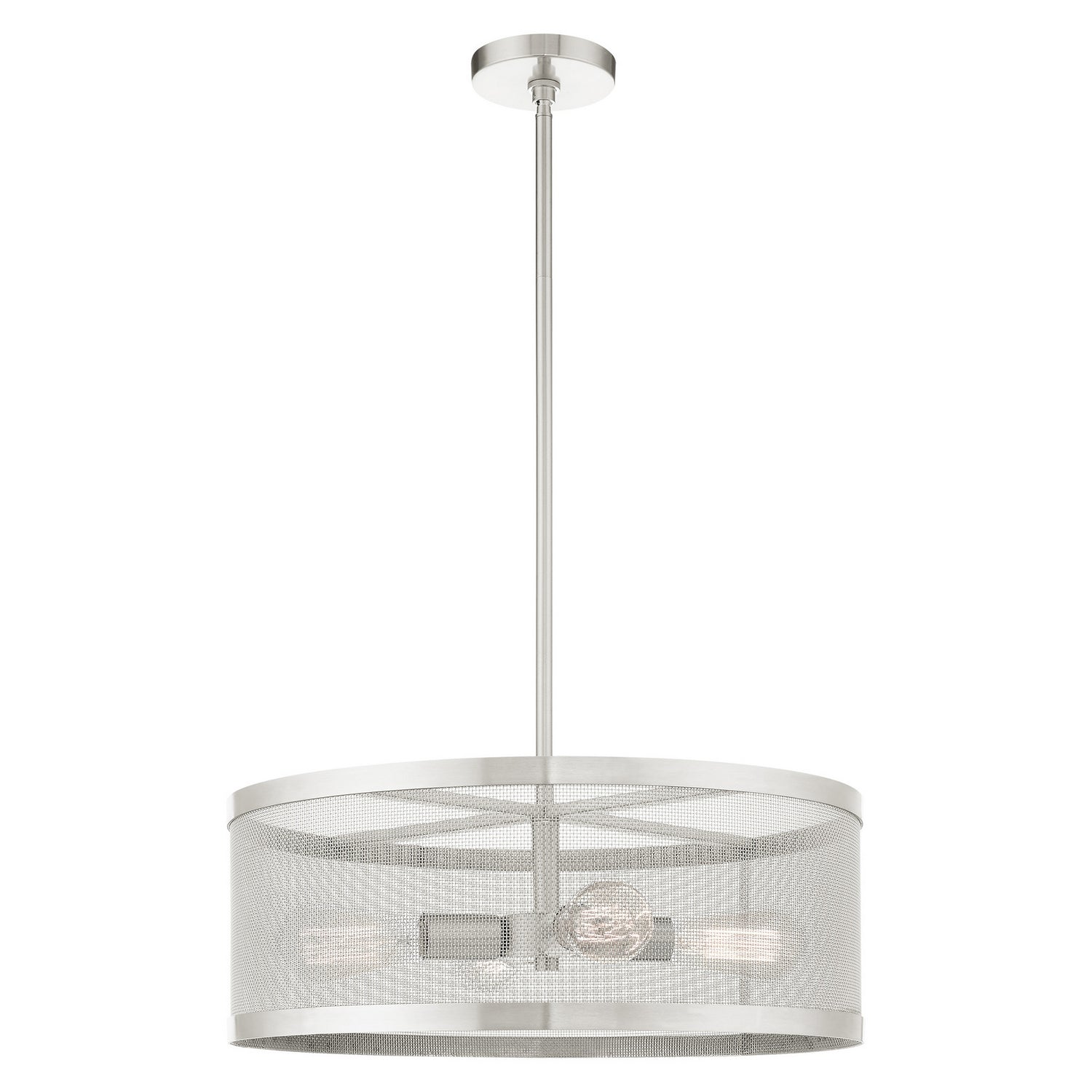 Livex Lighting - 46214-91 - Four Light Chandelier - Industro - Brushed Nickel