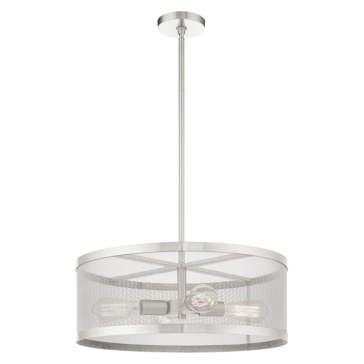 Livex Lighting - 46214-91 - Four Light Chandelier - Industro - Brushed Nickel