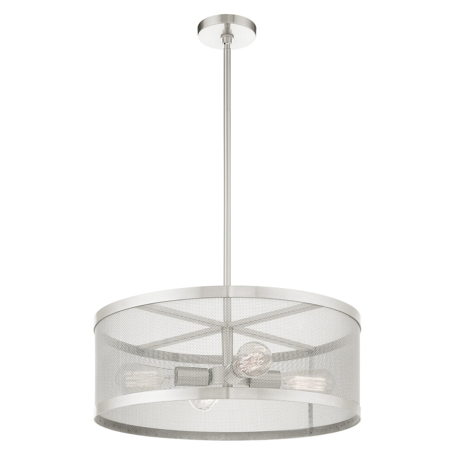 Livex Lighting - 46214-91 - Four Light Chandelier - Industro - Brushed Nickel