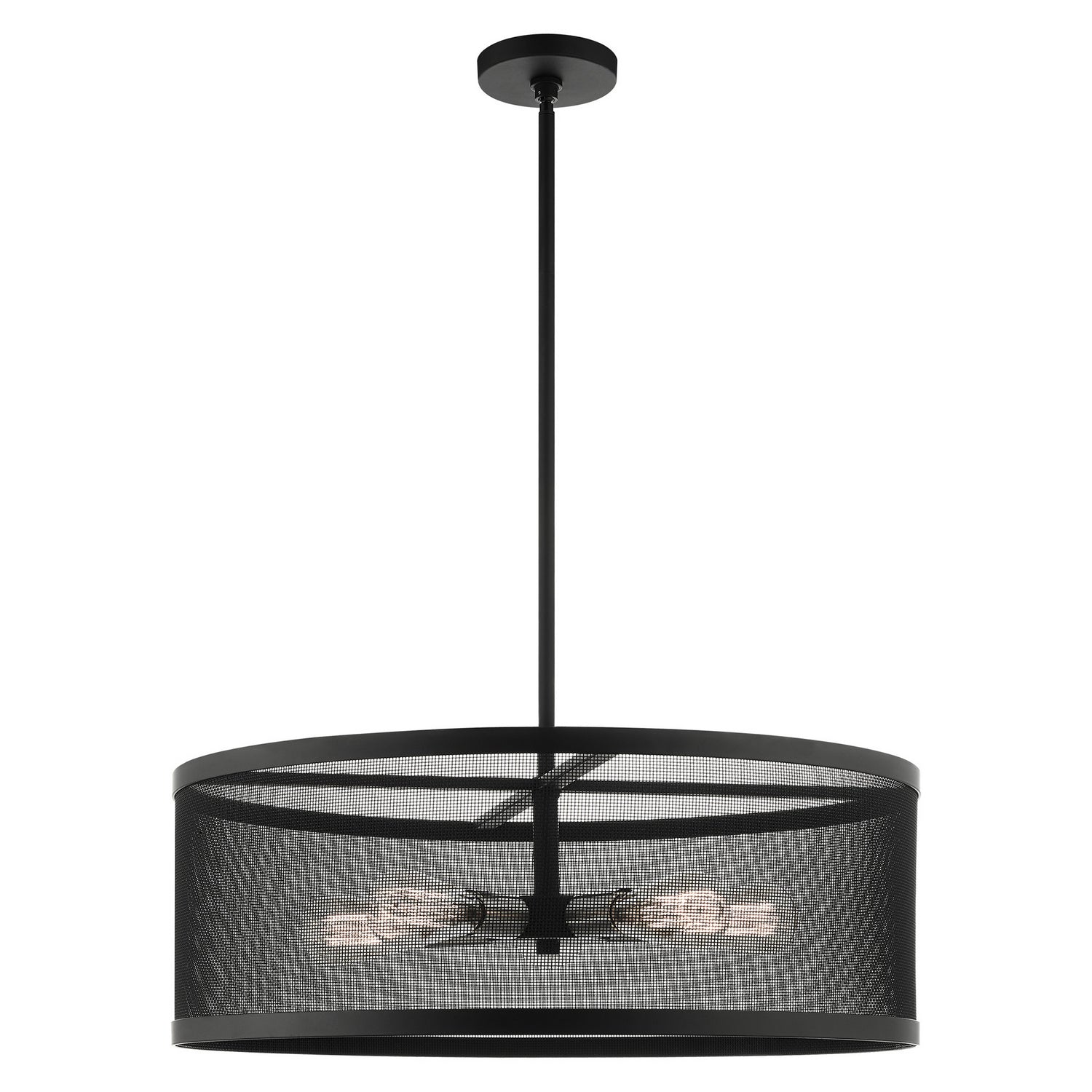 Livex Lighting - 46215-04 - Five Light Chandelier - Industro - Black w/ Brushed Nickels