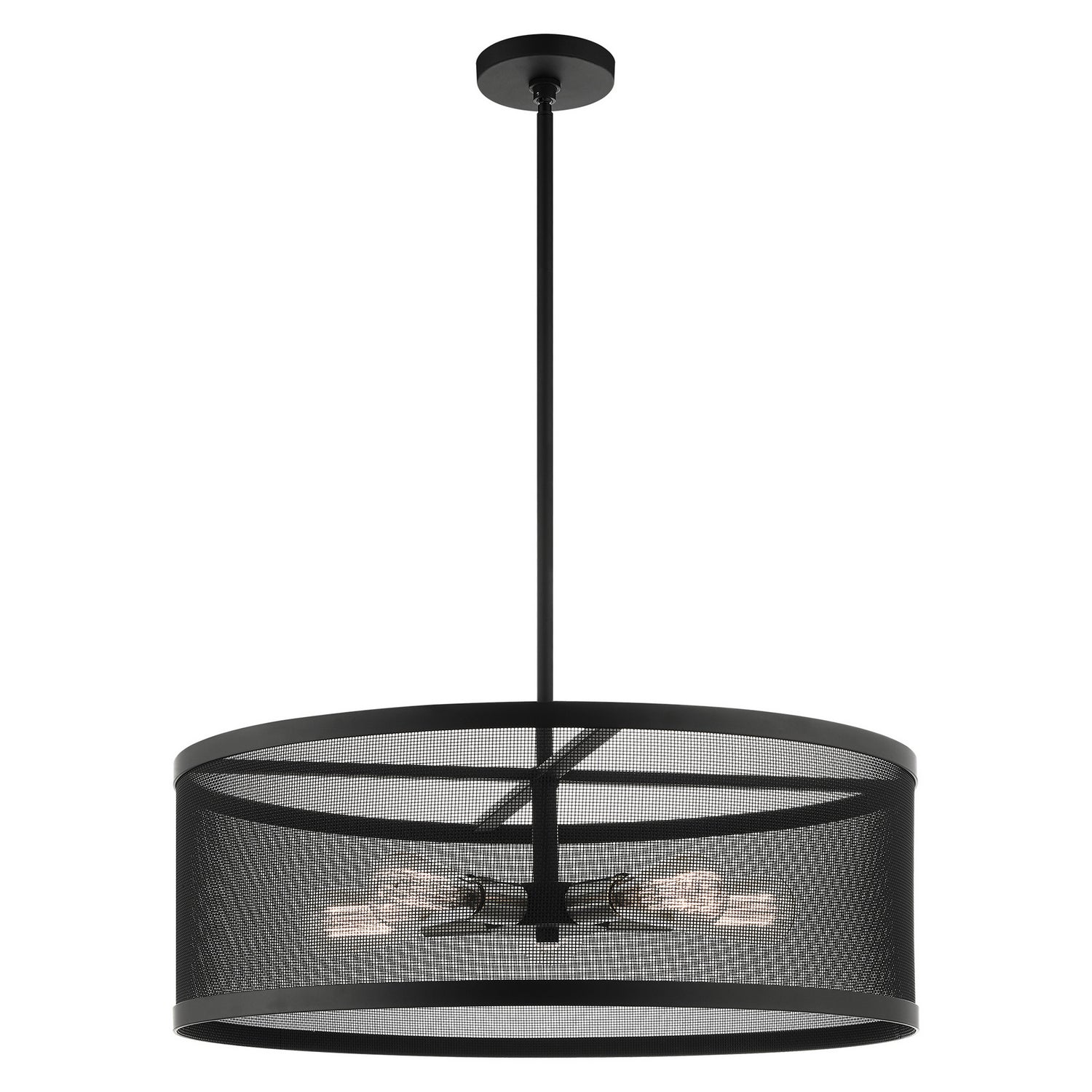 Livex Lighting - 46215-04 - Five Light Chandelier - Industro - Black w/ Brushed Nickels