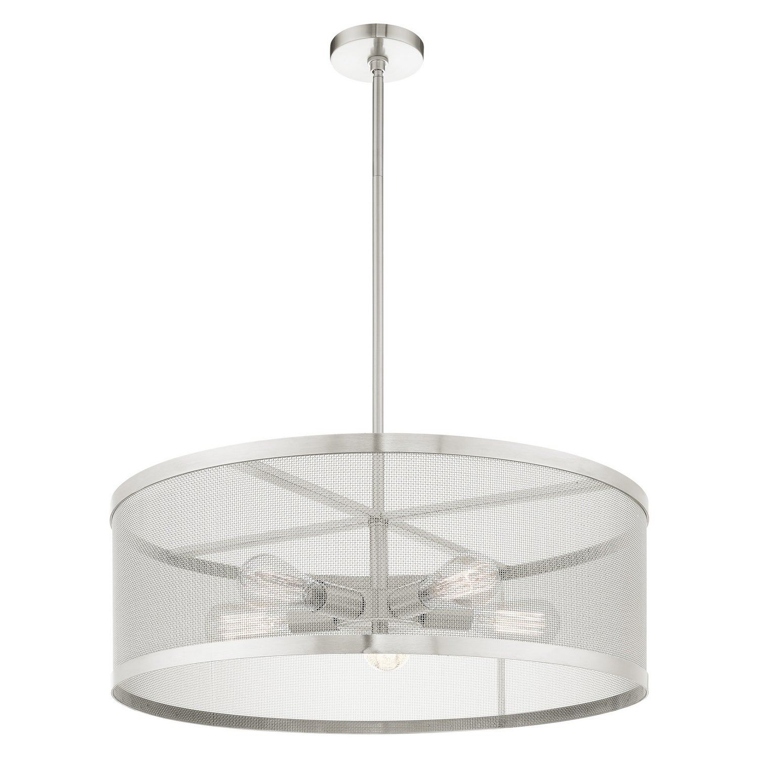 Livex Lighting - 46215-91 - Five Light Chandelier - Industro - Brushed Nickel