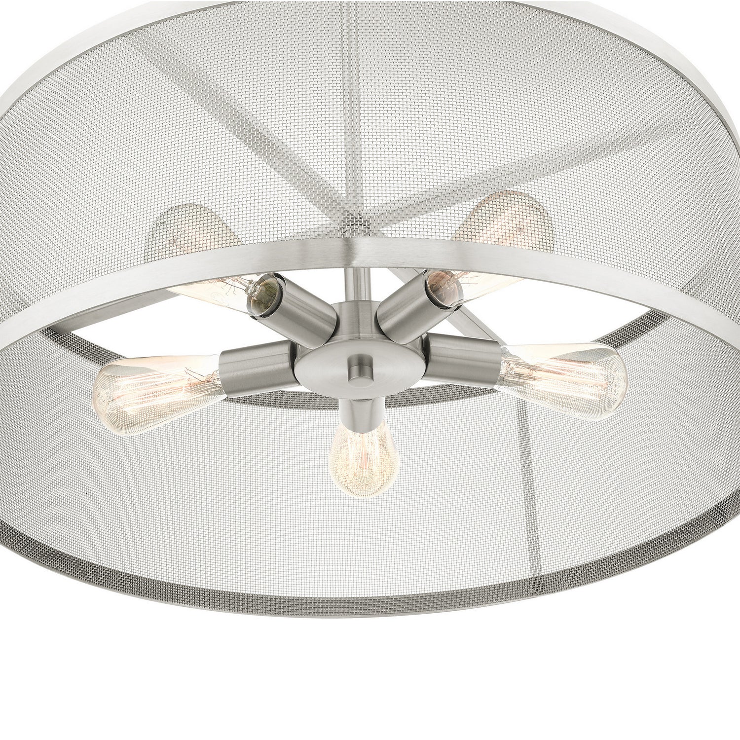 Livex Lighting - 46215-91 - Five Light Chandelier - Industro - Brushed Nickel
