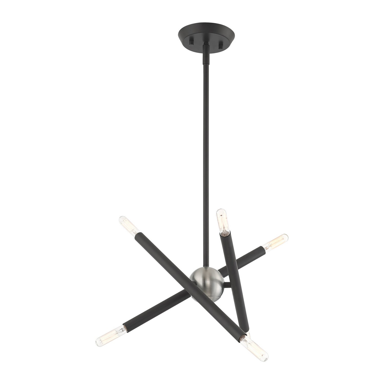 Livex Lighting - 46773-76 - Six Light Chandelier - Soho - Scandinavian Gray w/ Brushed Nickels
