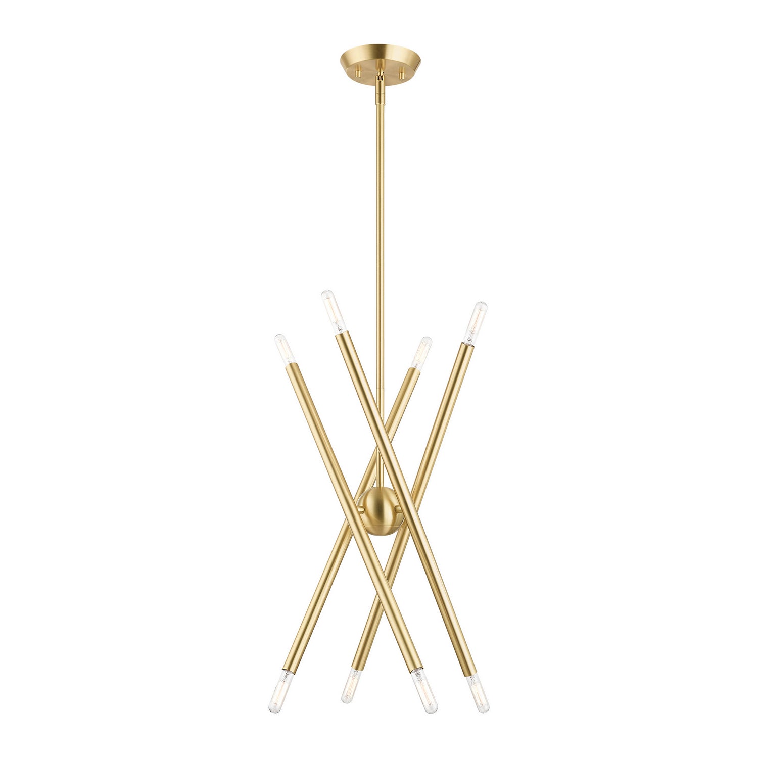 Livex Lighting - 46774-12 - Eight Light Chandelier - Soho - Satin Brass
