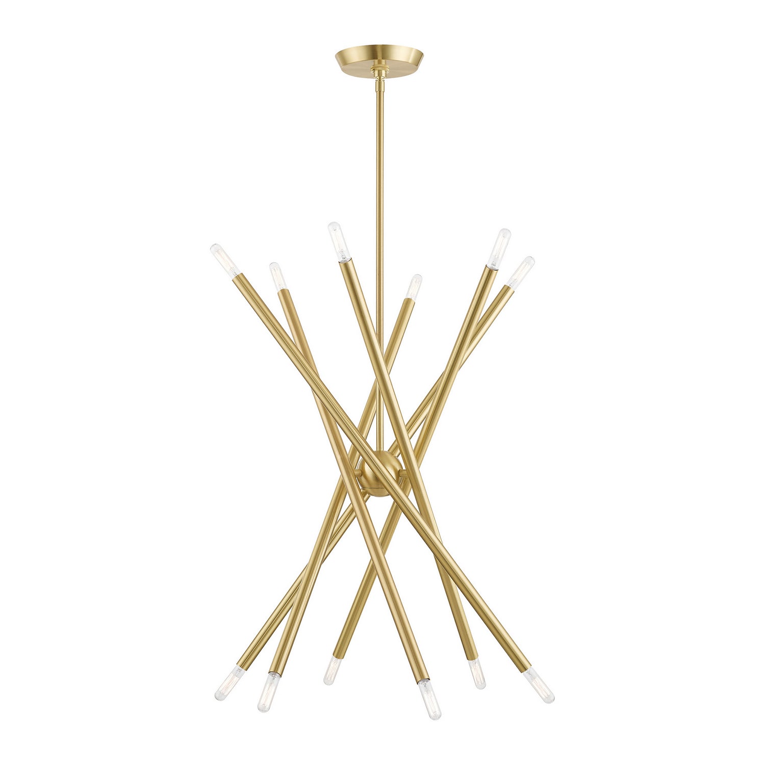 Livex Lighting - 46776-12 - 12 Light Chandelier - Soho - Satin Brass