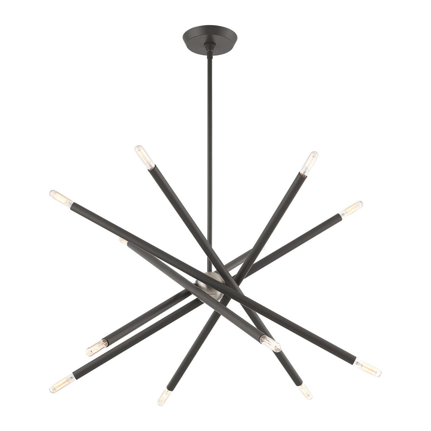 Livex Lighting - 46776-76 - 12 Light Chandelier - Soho - Scandinavian Gray w/ Brushed Nickels