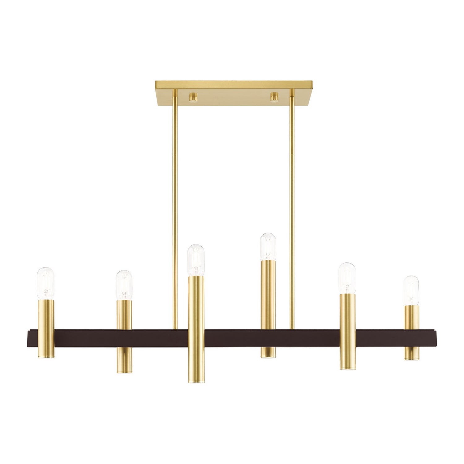 Livex Lighting - 46866-12 - Six Light Chandelier - Helsinki - Satin Brass w/ Bronzes