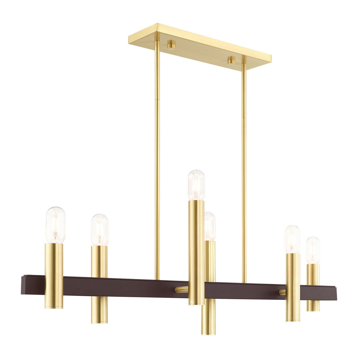 Livex Lighting - 46866-12 - Six Light Chandelier - Helsinki - Satin Brass w/ Bronzes