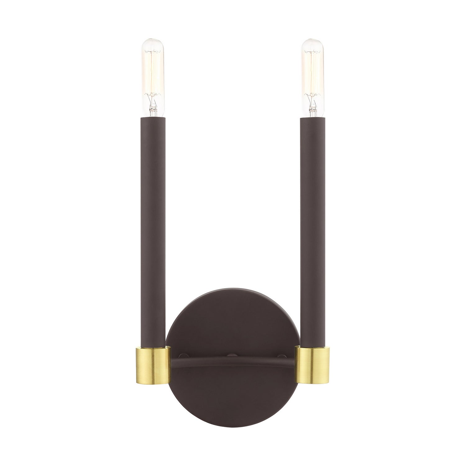 Livex Lighting - 46882-07 - Two Light Wall Sconce - Karlstad - Bronze w/ Satin Brasss