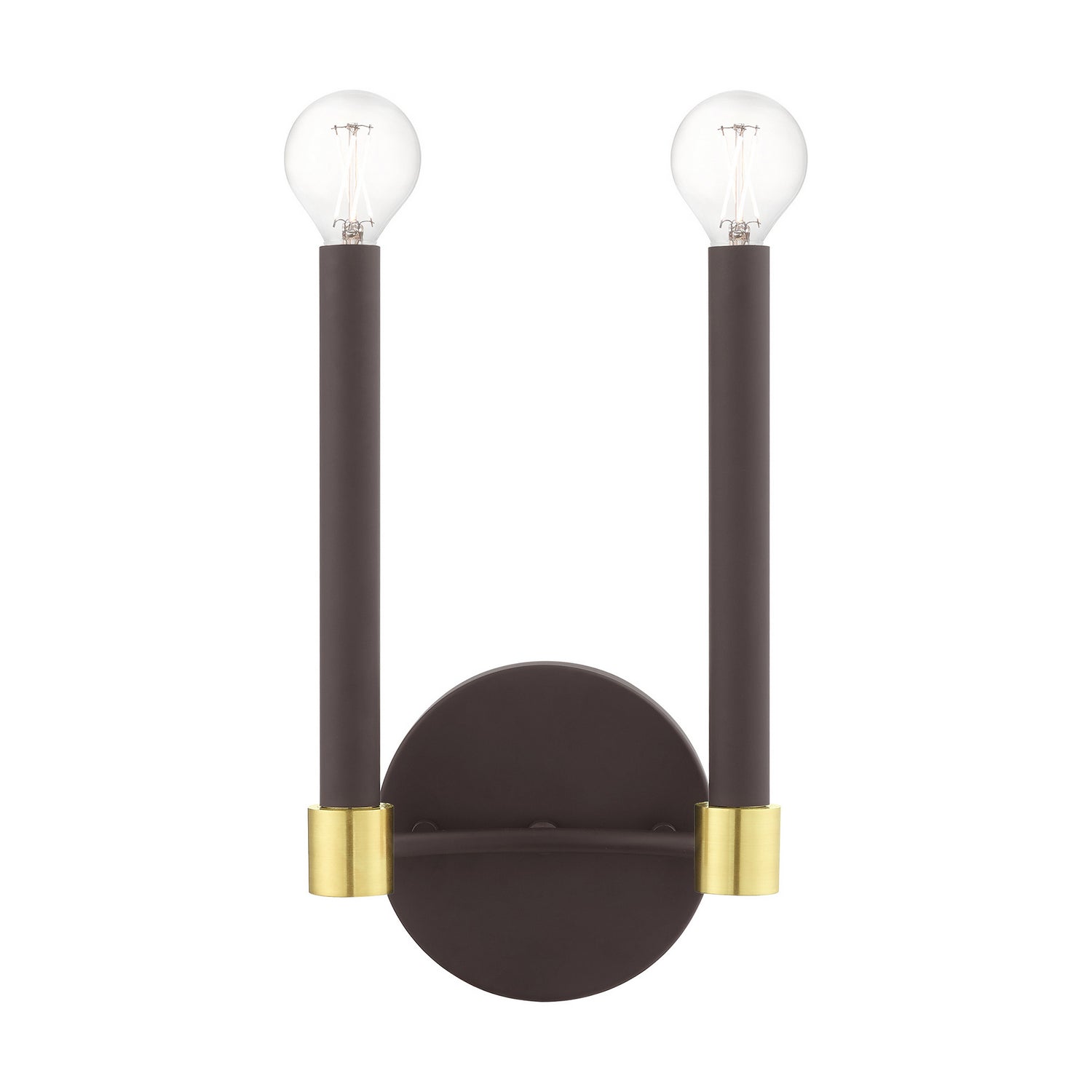 Livex Lighting - 46882-07 - Two Light Wall Sconce - Karlstad - Bronze w/ Satin Brasss
