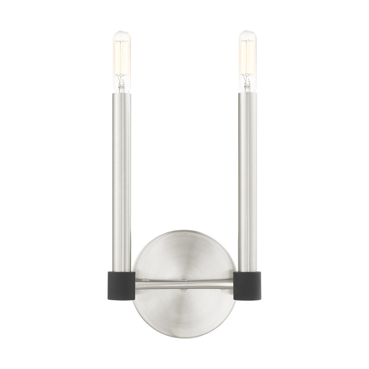 Livex Lighting - 46882-91 - Two Light Wall Sconce - Karlstad - Brushed Nickel w/ Blacks