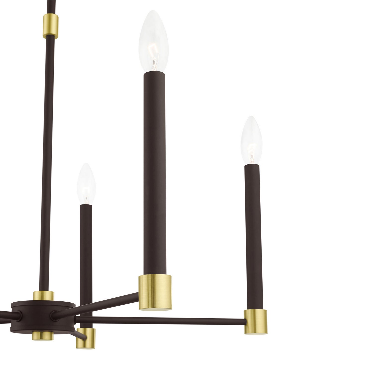 Livex Lighting - 46885-07 - Five Light Chandelier - Karlstad - Bronze w/ Satin Brasss