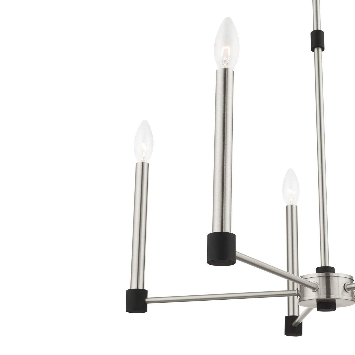 Livex Lighting - 46885-91 - Five Light Chandelier - Karlstad - Brushed Nickel w/ Blacks