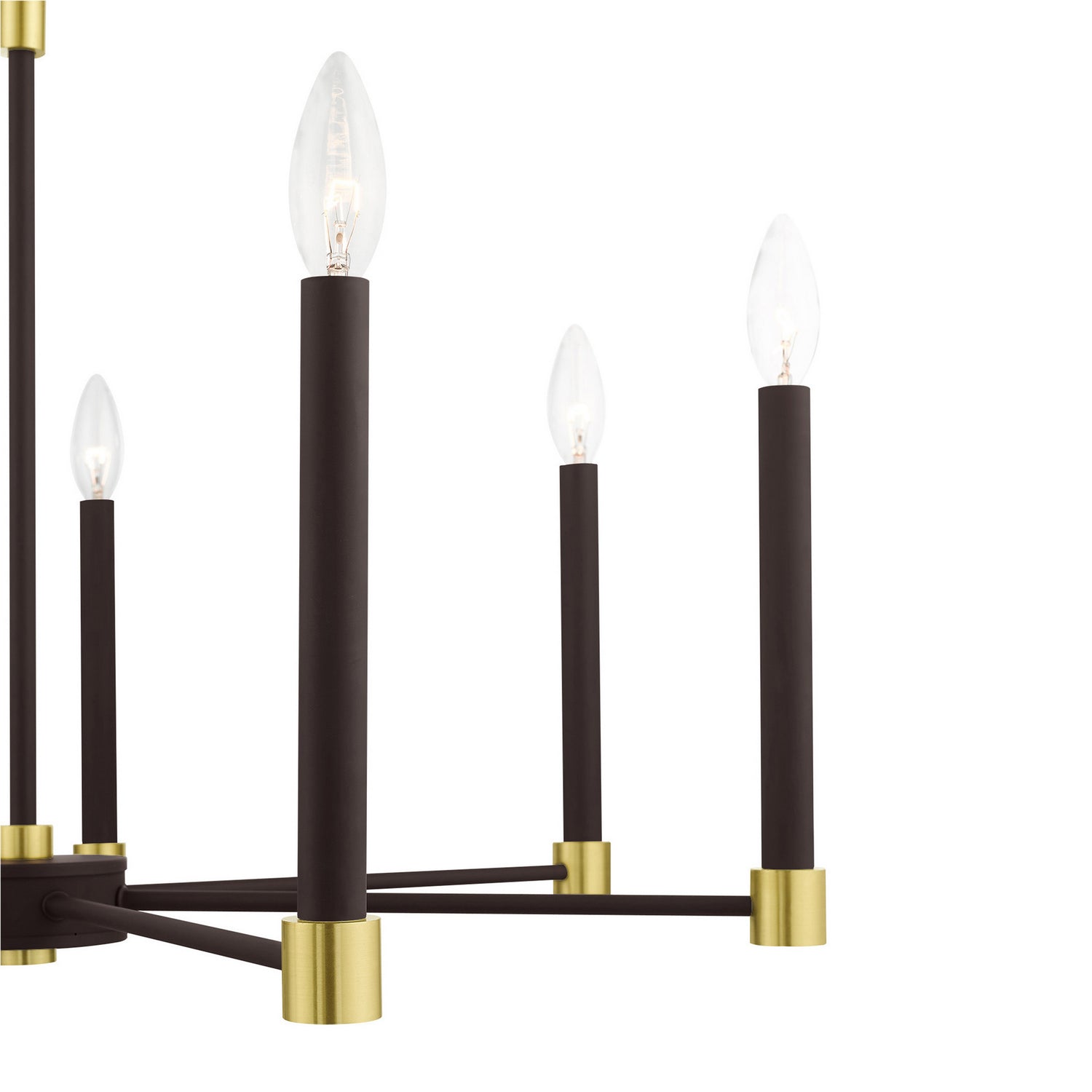 Livex Lighting - 46887-07 - Seven Light Chandelier - Karlstad - Bronze w/ Satin Brasss