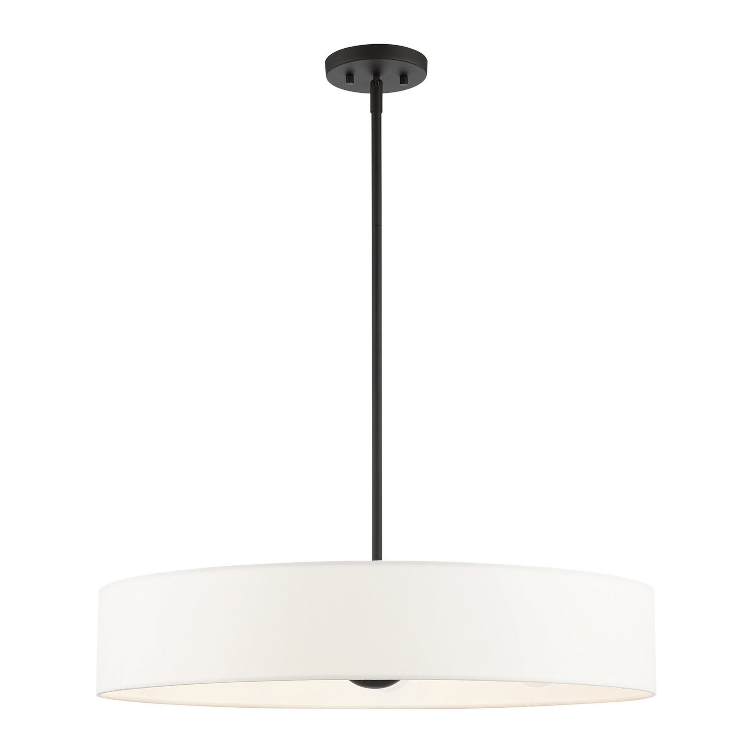 Livex Lighting - 46925-04 - Five Light Pendant - Venlo - Black w/ Brushed Nickels