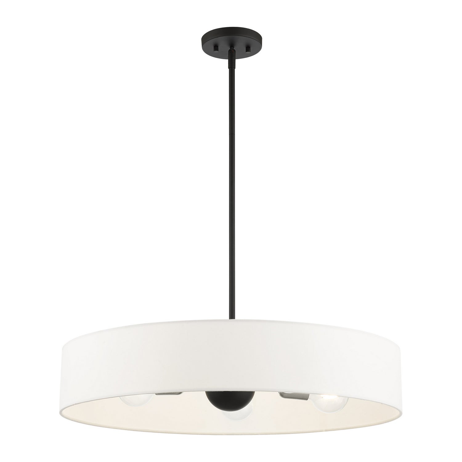 Livex Lighting - 46925-04 - Five Light Pendant - Venlo - Black w/ Brushed Nickels