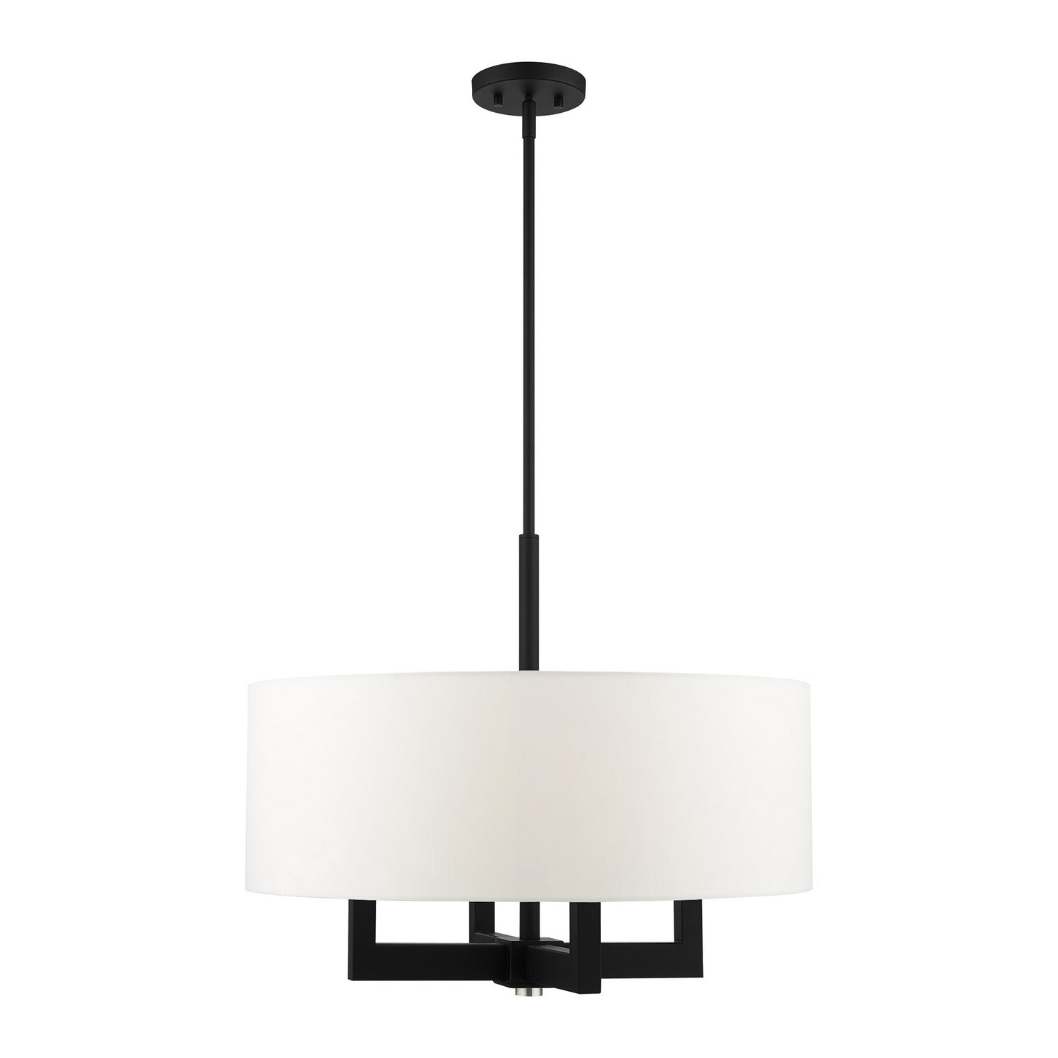 Livex Lighting - 48786-04 - Four Light Chandelier - Cresthaven - Black w/ Brushed Nickels