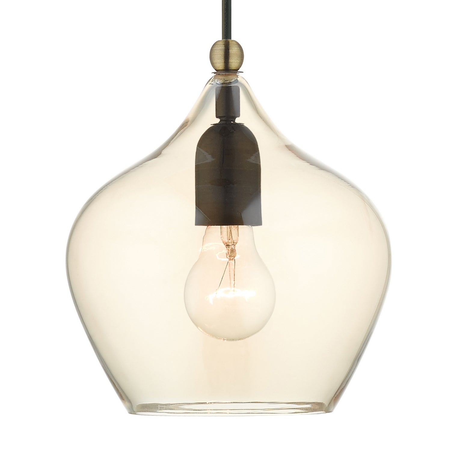 Livex Lighting - 49089-92 - One Light Pendant - Aldrich - English Bronze w/ Antique Brasss