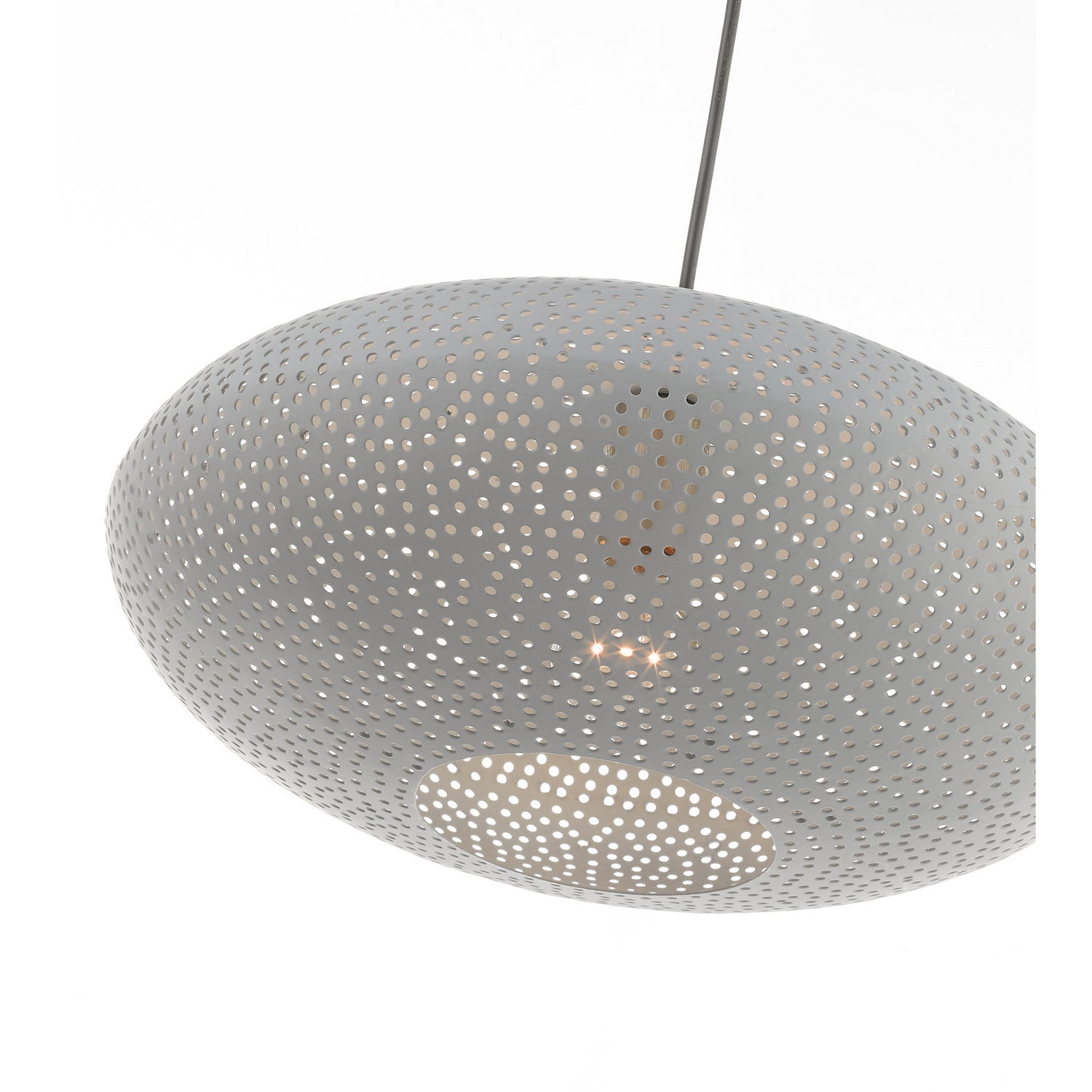 Livex Lighting - 49102-80 - One Light Pendant - Dublin - Nordic Gray w/ Brushed Nickels