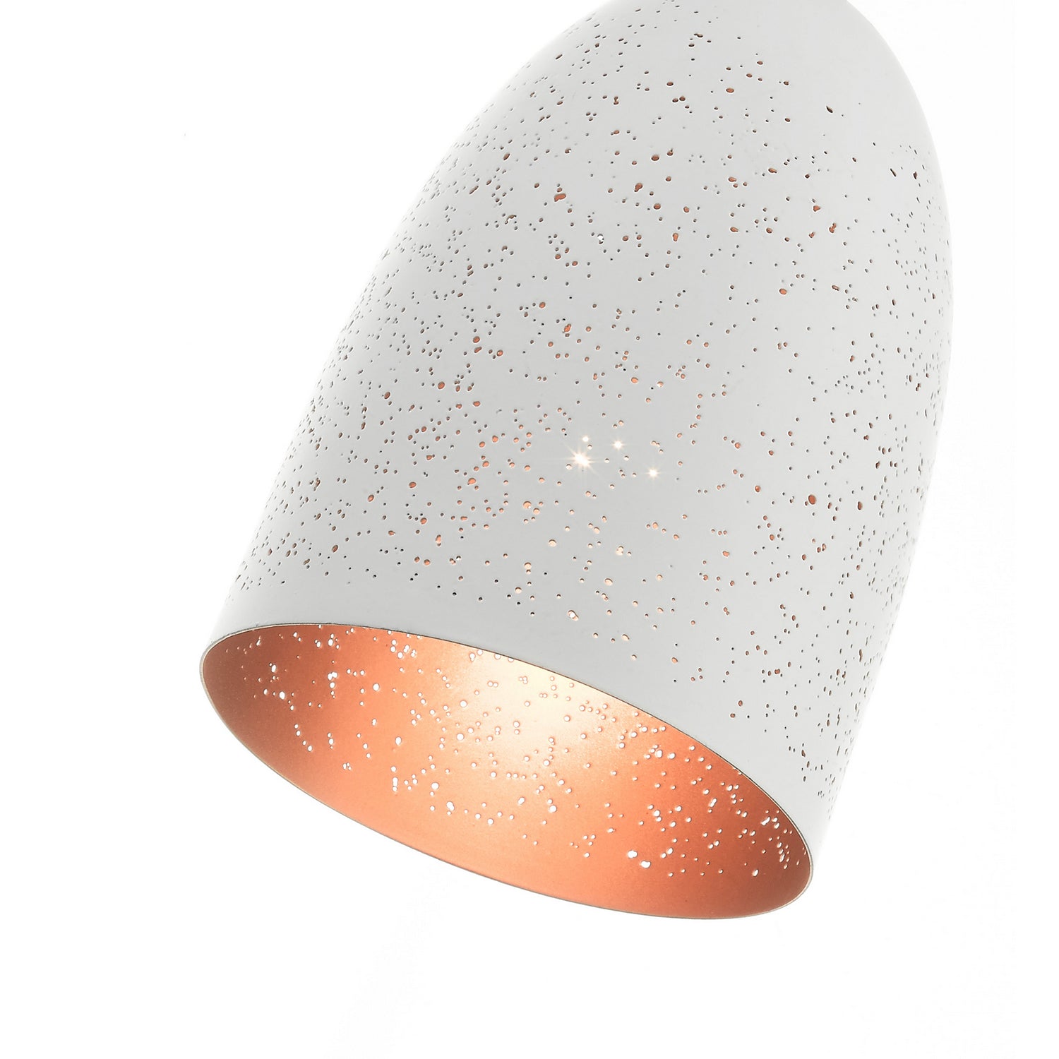 Livex Lighting - 49107-03 - One Light Pendant - Arlington - White w/ Brushed Nickels