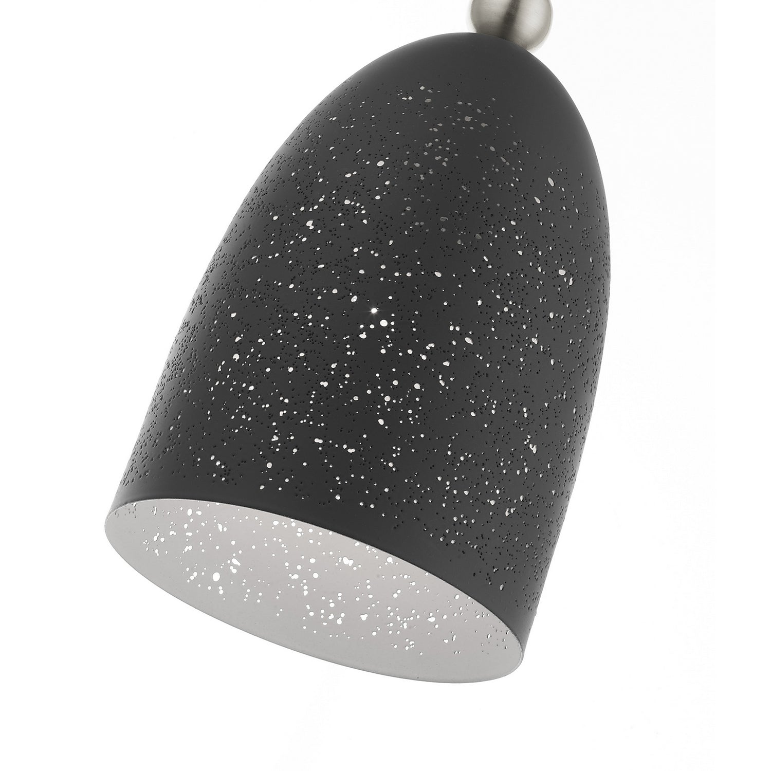 Livex Lighting - 49107-76 - One Light Pendant - Arlington - Scandinavian Gray w/ Brushed Nickels