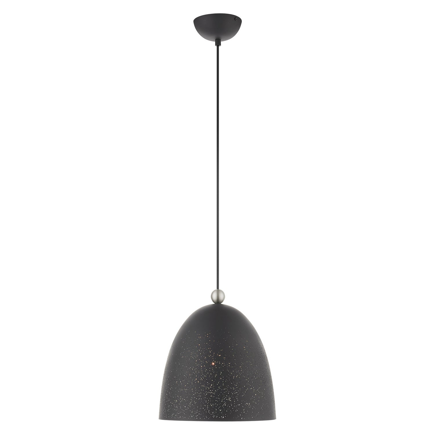 Livex Lighting - 49109-76 - One Light Pendant - Arlington - Scandinavian Gray w/ Brushed Nickels