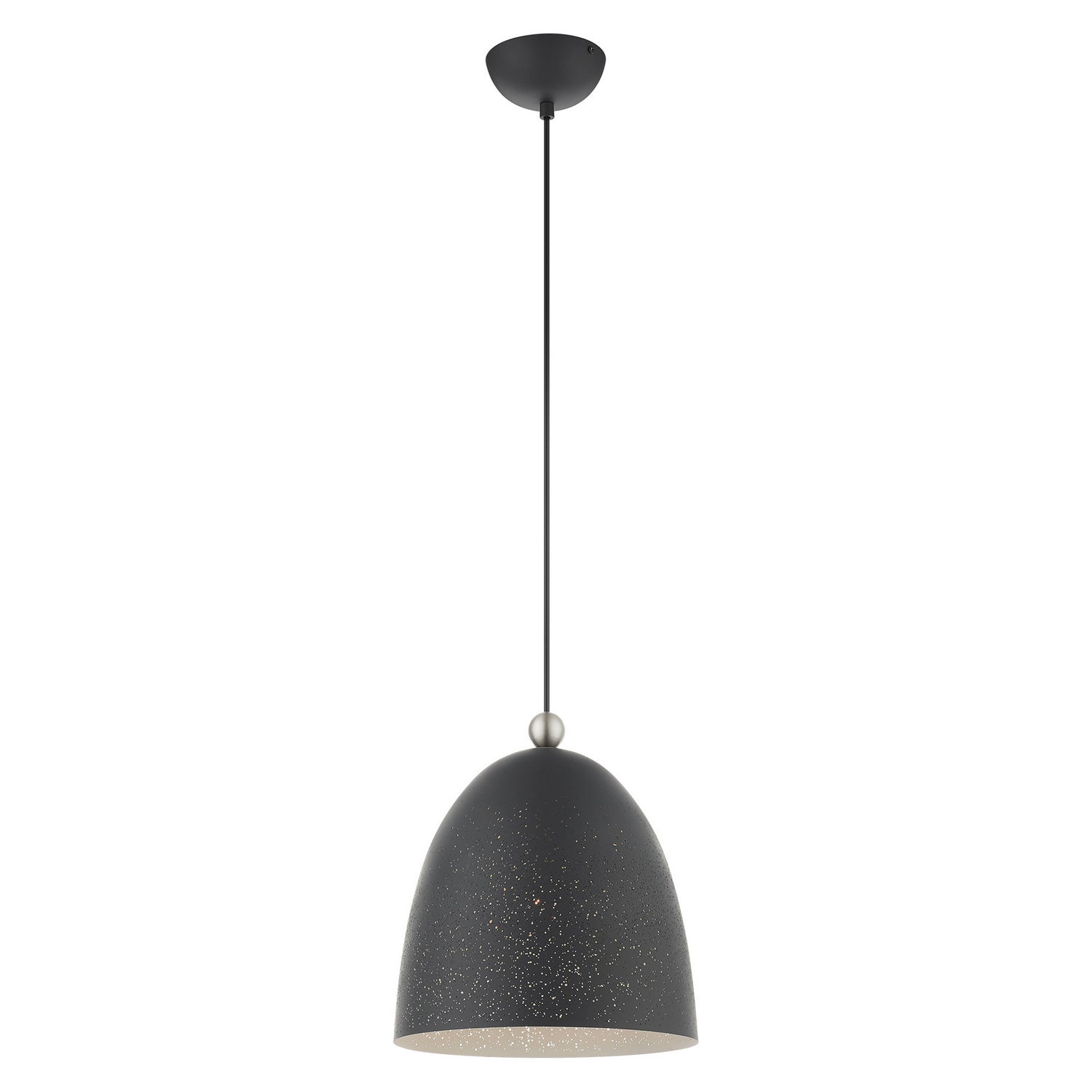 Livex Lighting - 49109-76 - One Light Pendant - Arlington - Scandinavian Gray w/ Brushed Nickels