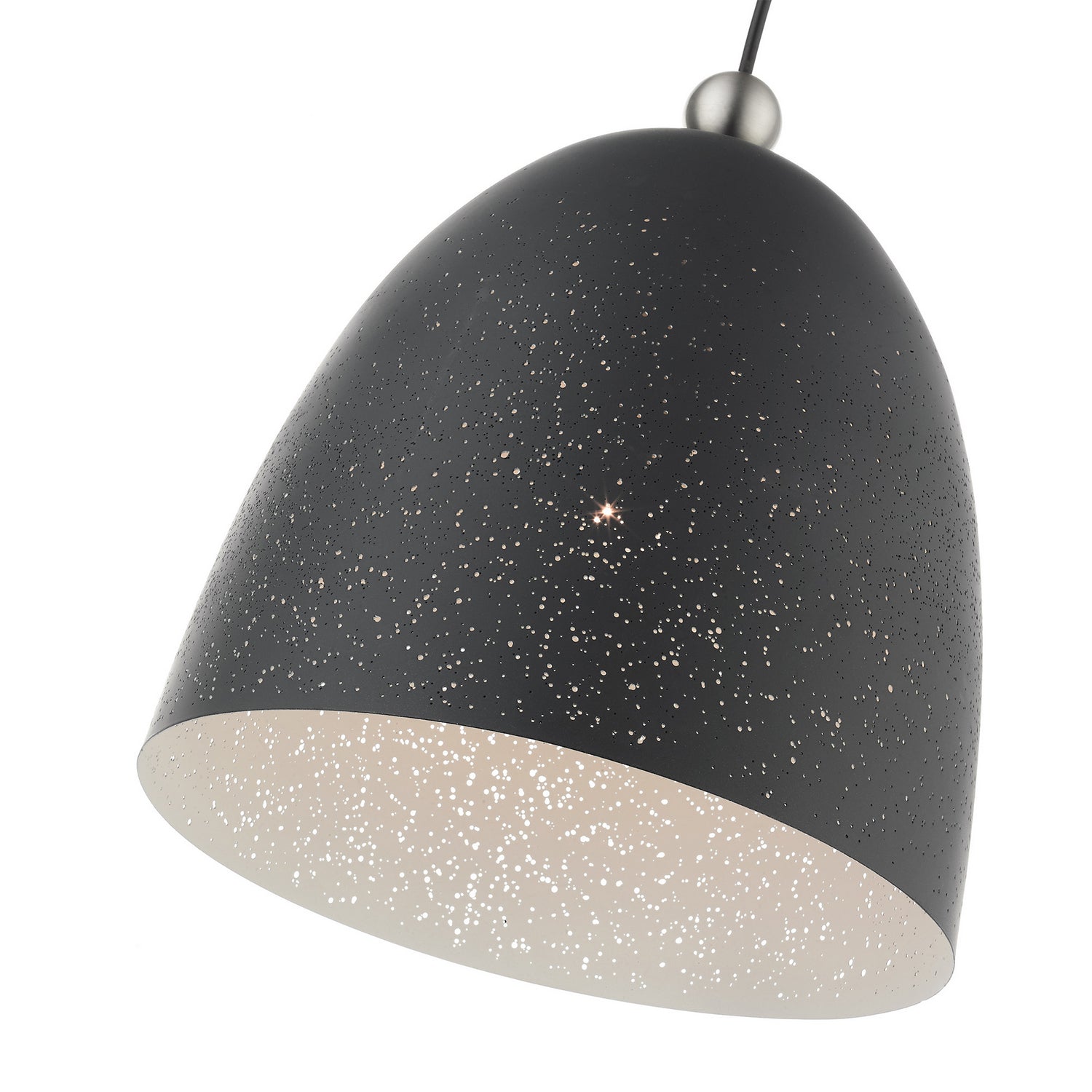 Livex Lighting - 49109-76 - One Light Pendant - Arlington - Scandinavian Gray w/ Brushed Nickels